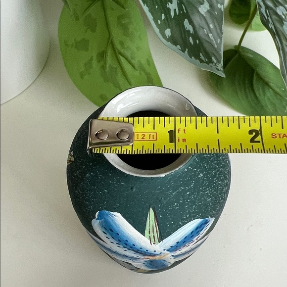 Vintage Hand Painted Floral Bud Vase - Picture 11 of 12